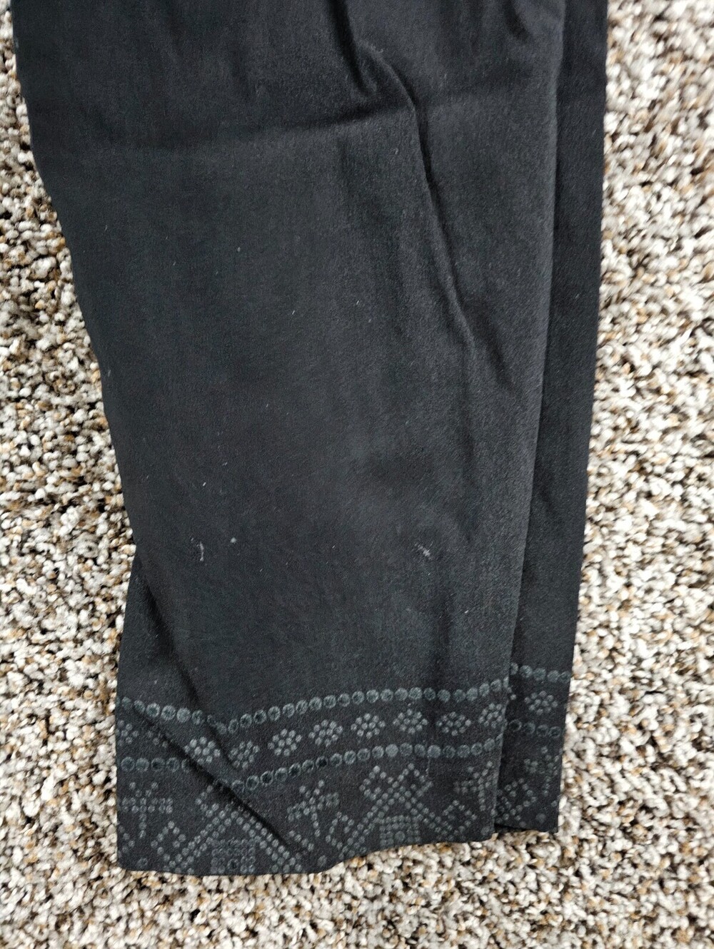 Gloria Vanderbilt Womens Sz 14 Black Dress Pants Detailed Hem Tapered Leg - Picture 2 of 4